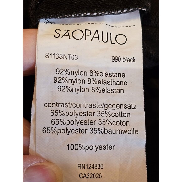 Sao Paulo Anthropologie Bodycon Zip Front Dress 36 Medium Sheath Black Mesh - Picture 12 of 13